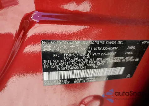 2017 Toyota Rav4 Xle from USA, damaged, VIN 2T3RFREV6HW547246